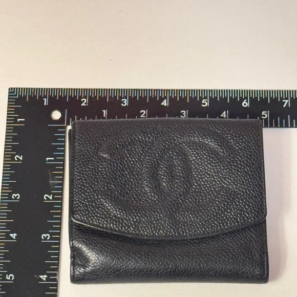 CHANEL Caviar Skin Black Leather Wallet - Picture 12 of 14